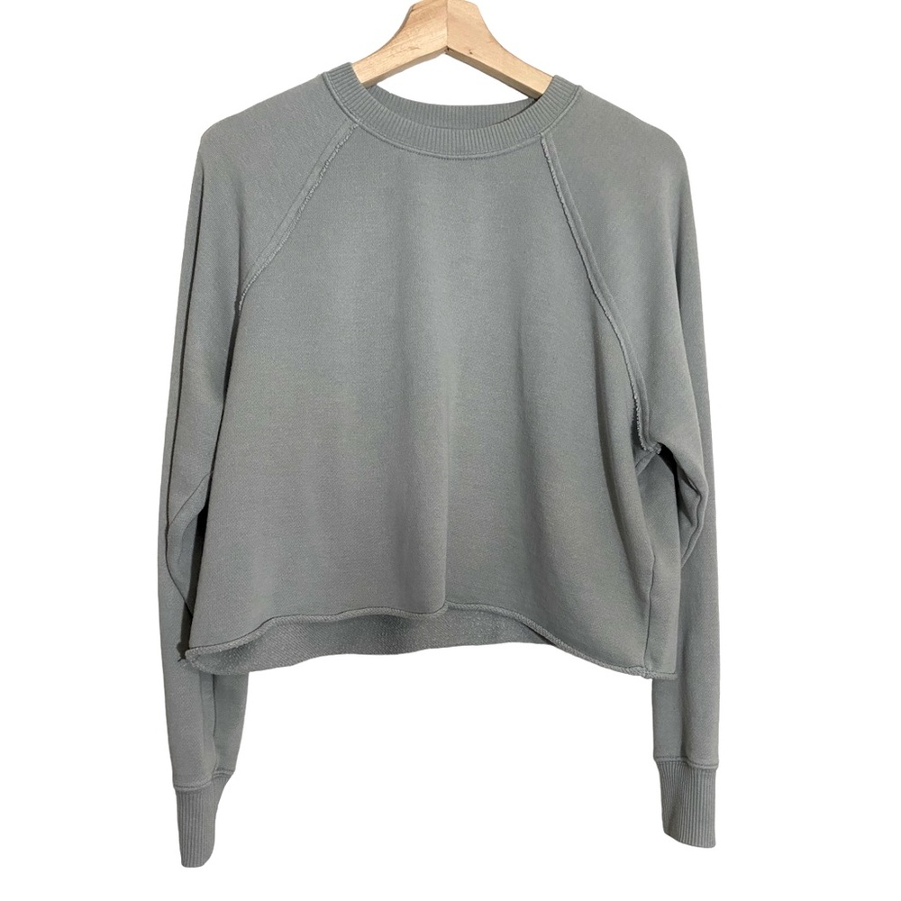 Aerie Cropped Baggy Sage Sweater SZ XS Atheleisure/Loungewear in good condition